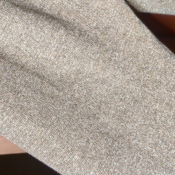 vintage JESSICA* gold lamé long sleeve mock neck lightweight sweater top. XL - Picture 3 of 10